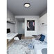 Belle LED 19 inch Black Flush Mount Ceiling Light